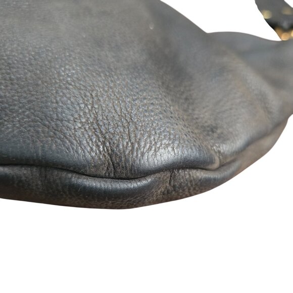 Claire V Moyen Messenger Crossbody Zip Top Tote Bag Black Leather - Picture 14 of 14